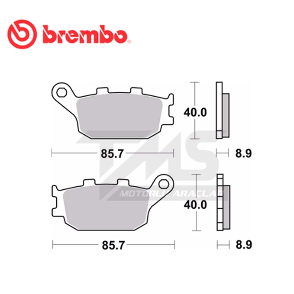 BREMBO 07HO3607 KARBON SERAMİK FREN BALATASI