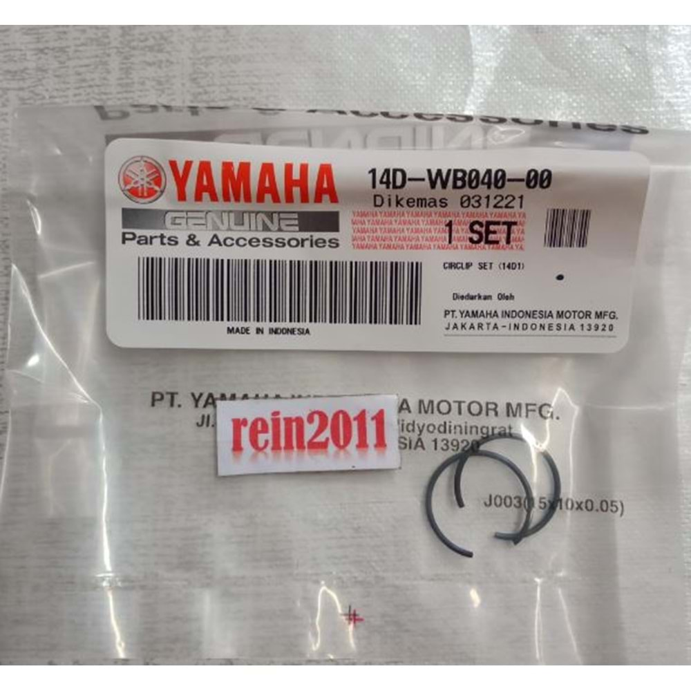 YAMAHA R25 SEGMAN 14D-WB040-00 (2 ADET)