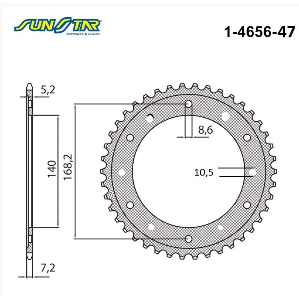 SUNSTAR ARKA DİŞLİ 1-4656-47