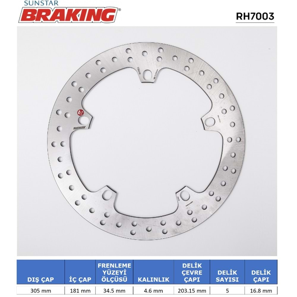 BRAKİNG RH7003 BMW YUVARLAK ÖN FREN DİSKİ