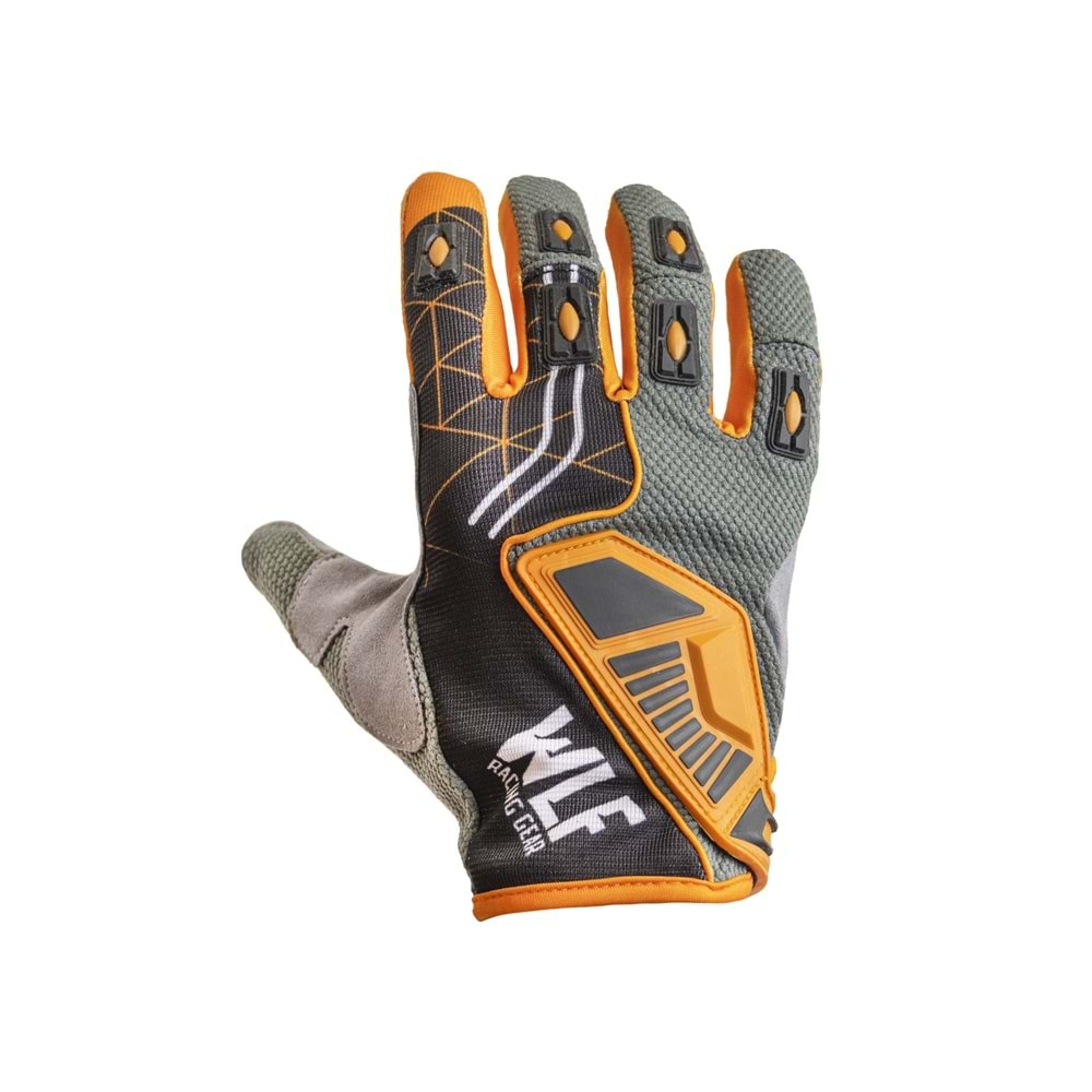 WLF RACING MX ELDİVEN GRİ TURUNCU XXL BEDEN 2XL