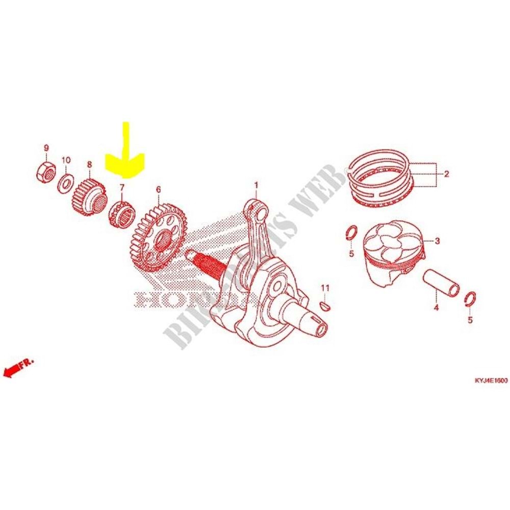 HONDA CBR 250 CRF 250 KRANK DİŞLİSİ 14311-KYJ-900