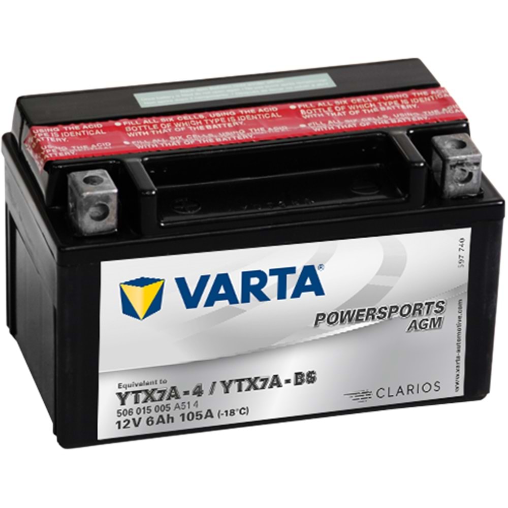 VARTA POWERSPORTS AGM YTX7A-BS 12V6Ah 105A AKÜ