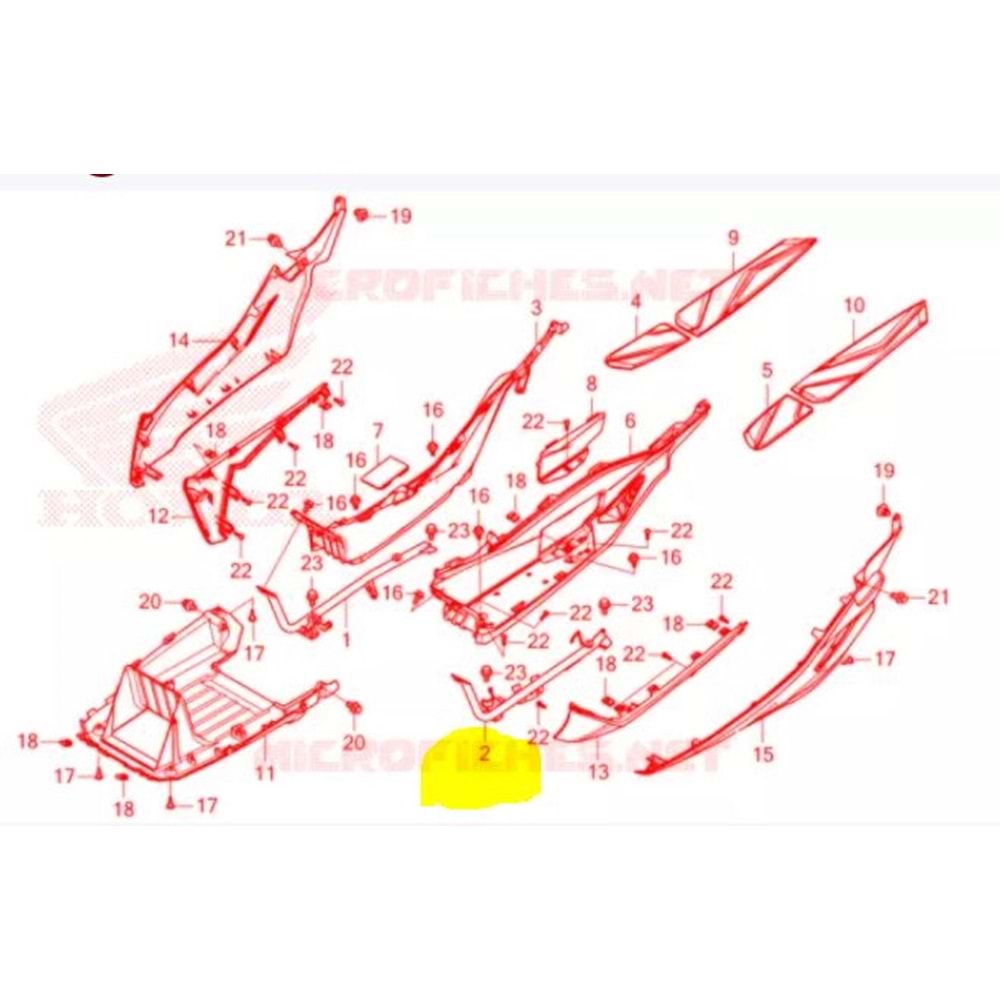 HONDA FORZA 250 21-22 SOL AYAK BASMA DEMİRİ 50620-K1B-T00