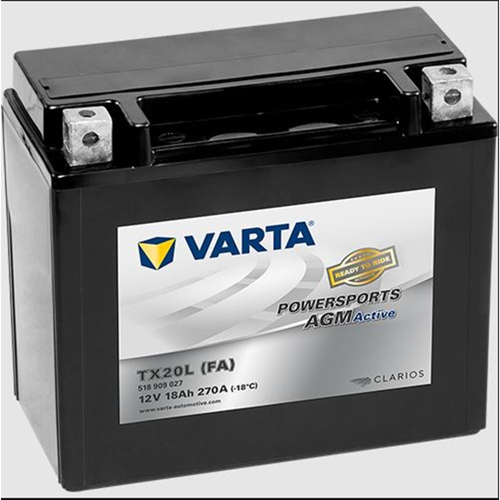 VARTA TX20L FA 12V18Ah AKÜ