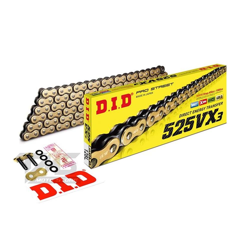 DID ZİNCİR 525VX3 128L X-RİNG GOLD ZİNCİR ORJİNAL