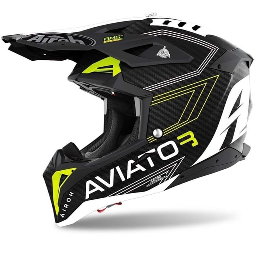 Aıroh Avıator 3 Prımal Yellow Matt Kask (M) BEDEN