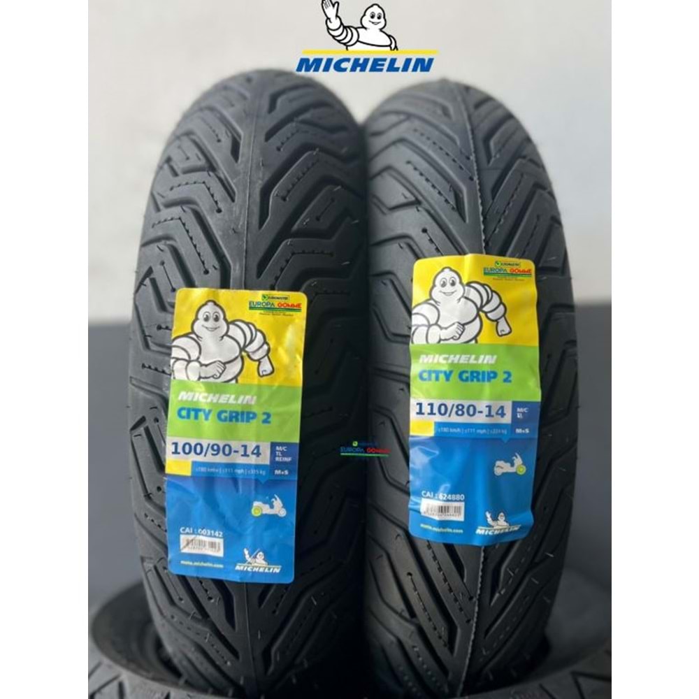MİCHELİN CİTY GRİP 2 100/90-14 110/80-14 ÖN ARKA TAKIM LASTİK SYM JET X 125