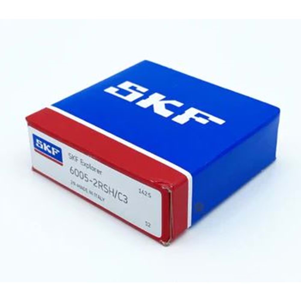 SKF 6005-2RSH/C3 Kapaklı Rulman (25x47x12 mm) – Sabit Bilyalı, Toz & Neme Dayanıklı