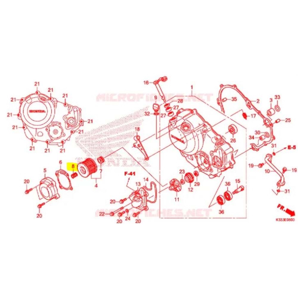 HONDA CB 250 CBR 250 CRF 250 L/RALLY YAĞ FİLTRE KAPAĞI İÇ YAY 15414-KF0-000
