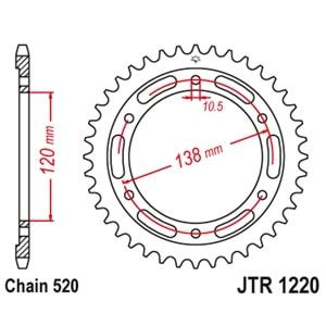 JT JTR1220-36 ARKA DİŞLİ CB250R CBR 250