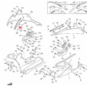 YAMAHA YZF R6 08-16 SAĞ PANZOLOT İÇİ PLASTİK 13S-28229-00