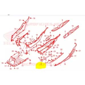 HONDA FORZA 250 21-22 SOL AYAK BASMA DEMİRİ 50620-K1B-T00