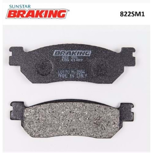 BRAKING 822SM1 YARI METALİK ARKA FREN BALATASI