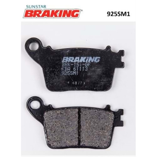 BRAKING 925SM1 YARI METALİK ARKA FREN BALATASI