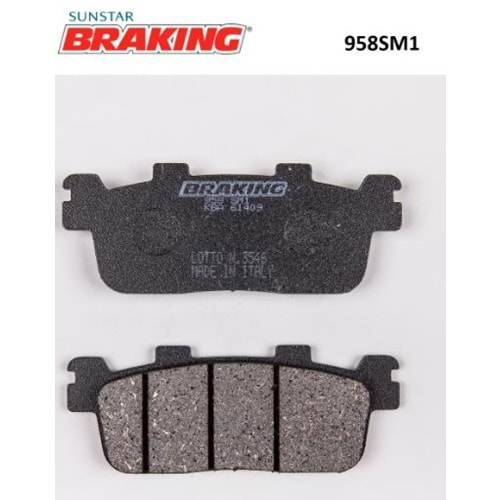 BRAKING 958SM1 YARI METALİK ARKA FREN BALATASI