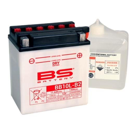 BS BATTERY BB10L-B2 DRY MOTOSİKLET AKÜSÜ