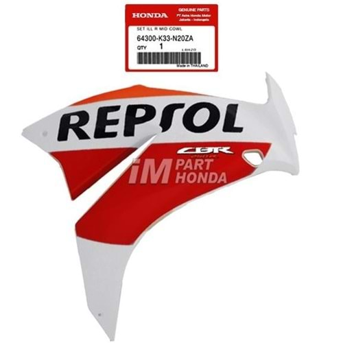 Honda CBR 250 R Orjinal Sağ Grenaj REPSOL 2015-2016 64300-K33-N20ZA