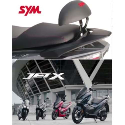 SYM JET X 125 ABS ARKA SIRT DAYAMA SISSY BAR SYMAKSJETX004