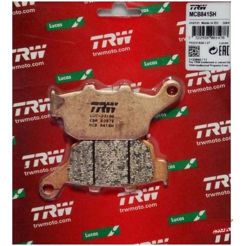 TRW MCB841SH Sinterli Ön/Arka Fren Balatası – Yüksek Performans ve Dayanıklılık