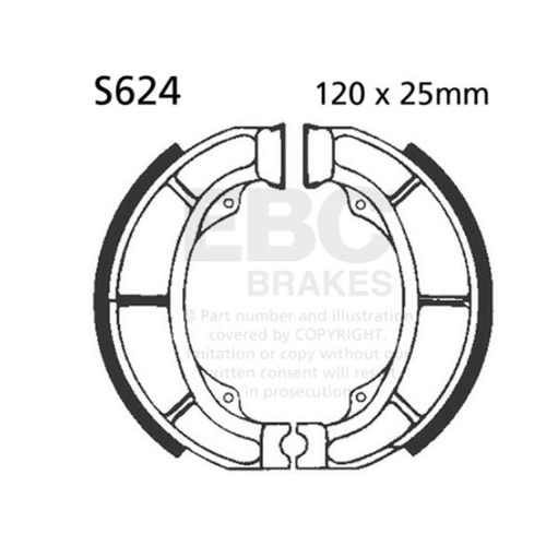 EBC S624 KAMPANA ARKA FREN BALATASI SUZUKİ ADRESS 110 UH 125 BURGMAN 22-23