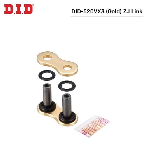 DID 520VX3 GOLD ZJ ZİNCİR BİRLEŞTİRİCİ BAKLA