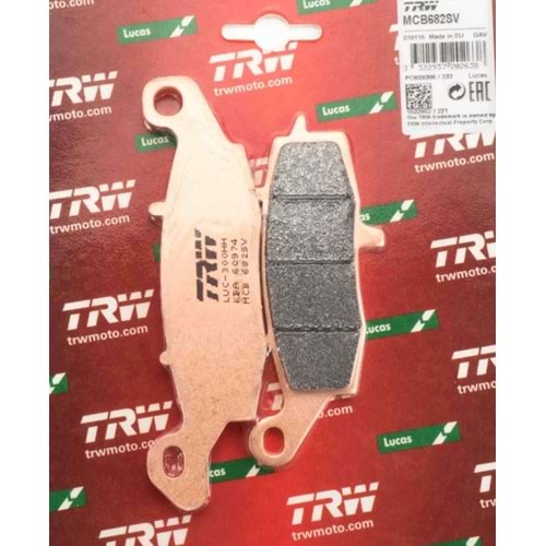 TRW KAWASAKI ER-6 N VULCAN 900 W800 Z 750 SUZUKI DL650 DL1000 SV650 SİNTERLİ ÖN FREN BALATASI MCB682SV