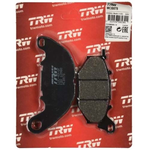TRW YAMAHA R25 R3 YAMAHA MT03 XMAX300 ÖN FREN BALATASI MCB878