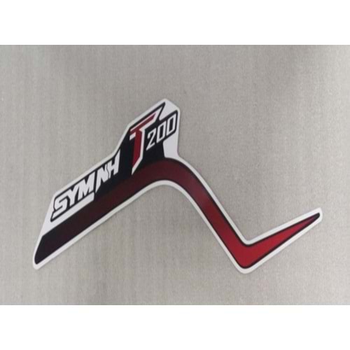 SYM NHT 200 LOGO DEPO ETIKET SAĞ KIRMIZI siyah 17517-NH4-000-T1