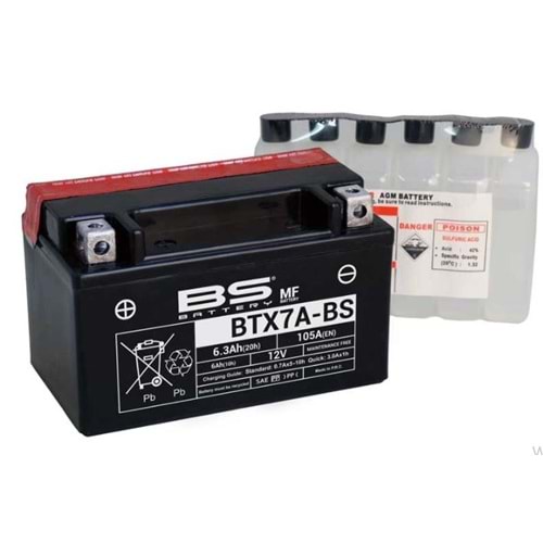 BTX7A-BS BS Akü (YTX7A-BS) BS BATTERY
