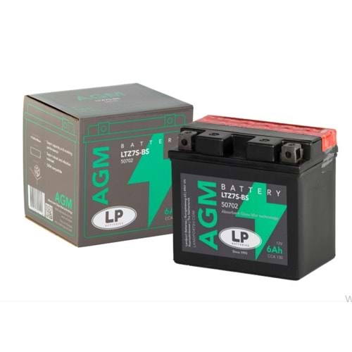 LP LTZ7S-BS (YTZ7S-BS) AGM AKÜ 12V 6A CCA 130/L:113 /W:70 /H:105