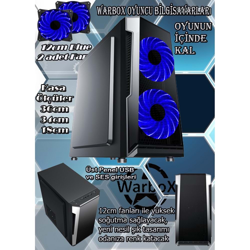 WARBOX Kata ProMix i5 10400f 16GB Ram 240gb SSD 250gb Hdd R7 240-4GB E.Kartı Oyuncu Bilgisayarı