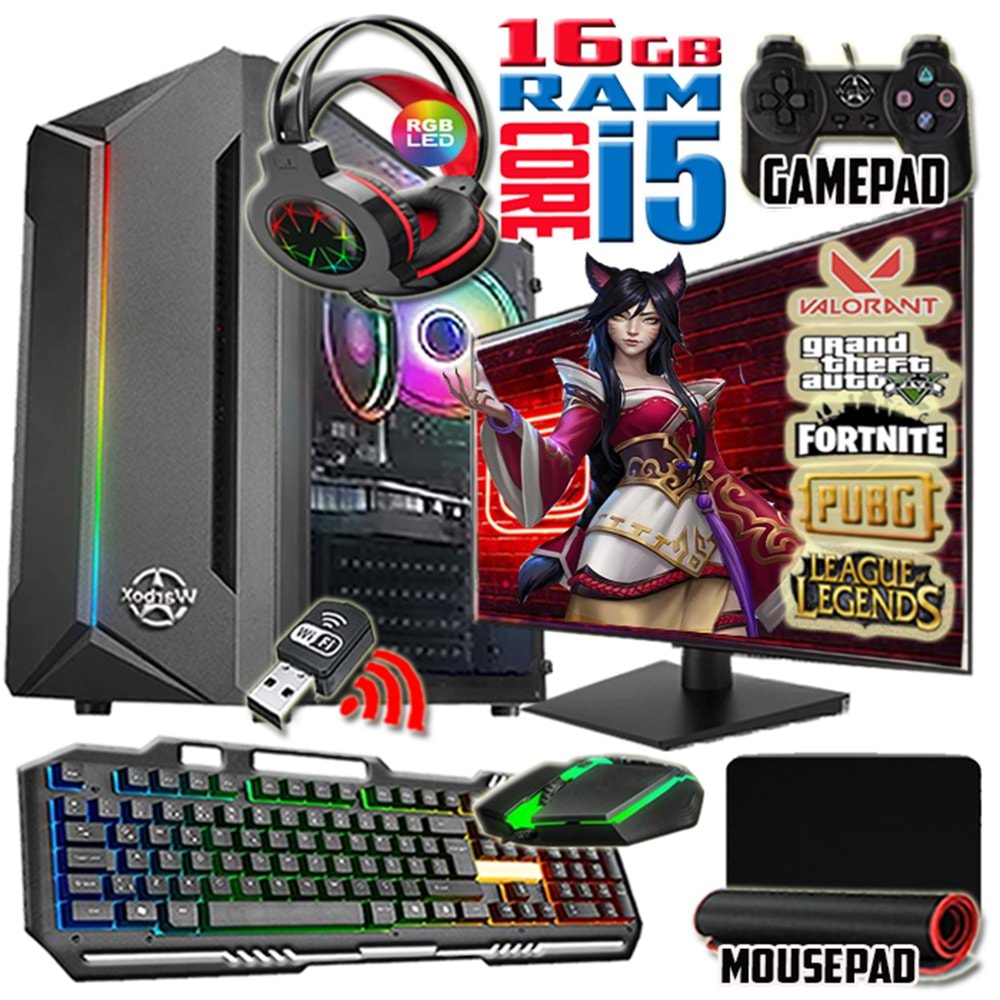 WarboX BLADE i5 Turbo:3.20ghz 16gb Ram 250gb Ssd 250gb Hdd R7 240 4gb E.kartı 20