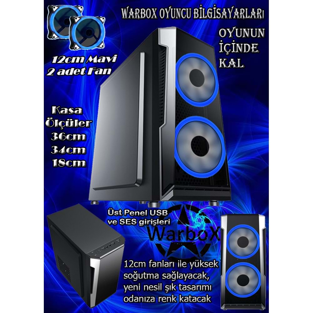 Warbox Woka Eko i7 2600 8gb Ram 256gb Ssd R7 240-4gb E.Kartı 19.5 FULL HD Monitör