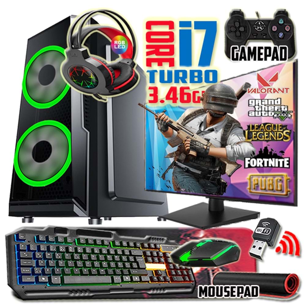 WarboX WOOP İ7 Turbo:3.46ghz 16gb Ram 240gb Ssd 250gb Hdd R7 240-4gb E.kartı 20