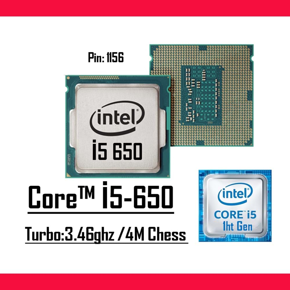 Intel® Core™ i5-650 Processor 4M Cache, 3.20 GHz