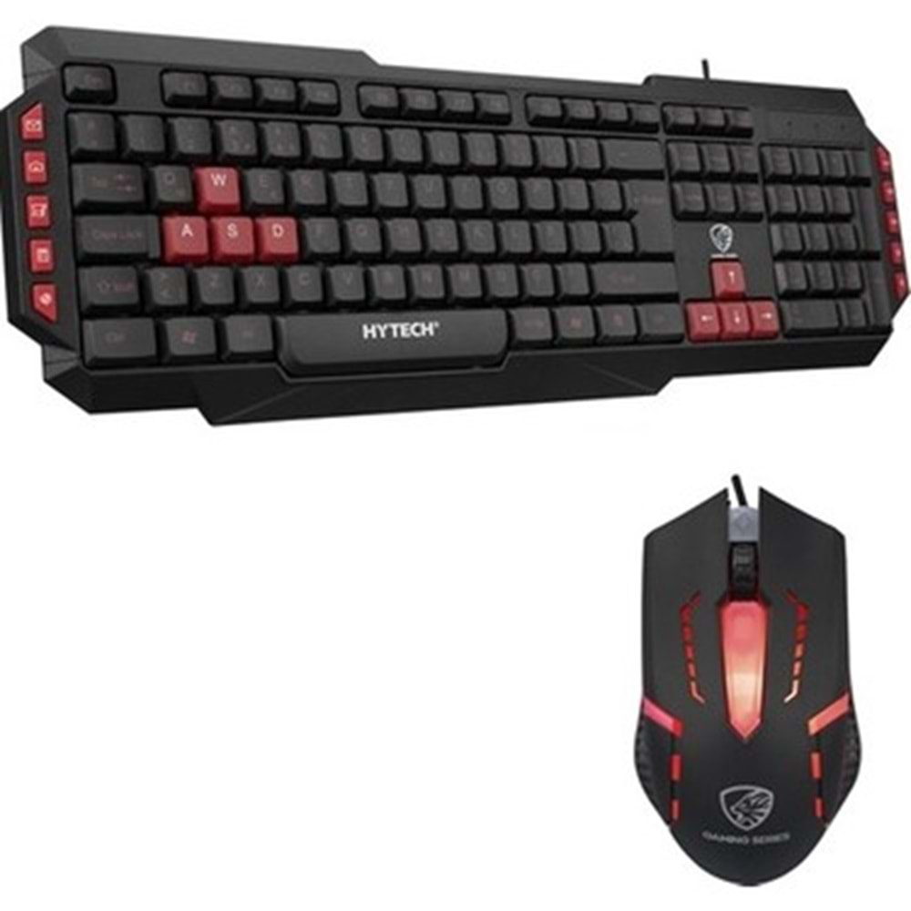 HYTECH HKM58 GAMİNG KEYBOARD MOUSE COMBO KIRMIZI