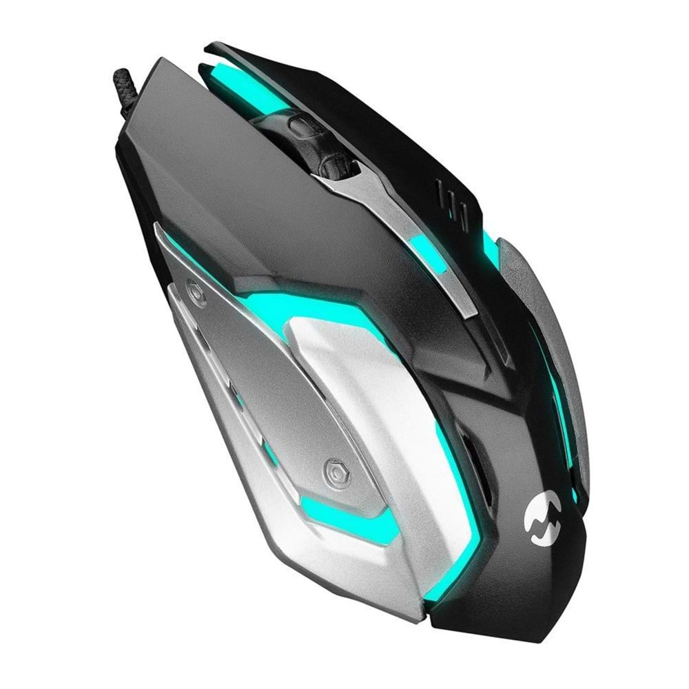 Everest SM-G72 Usb Siyah/Gümüş Işıklandırmalı Oyuncu Mouse