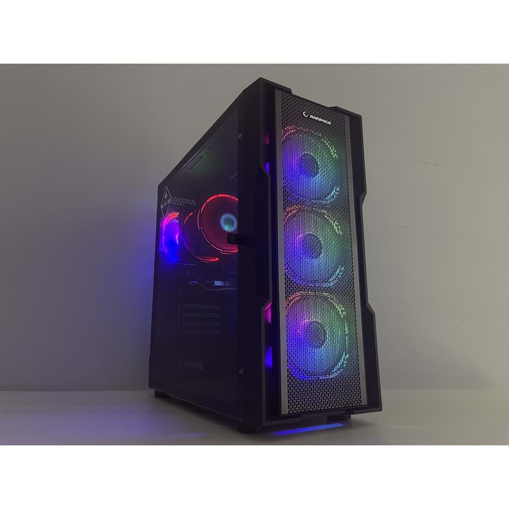 Rampage Infinity XEON E5 2670+XEON E5 2670 128Gb Ram 512M2 SSD RX 580 E.Kartı 600W Power Supply