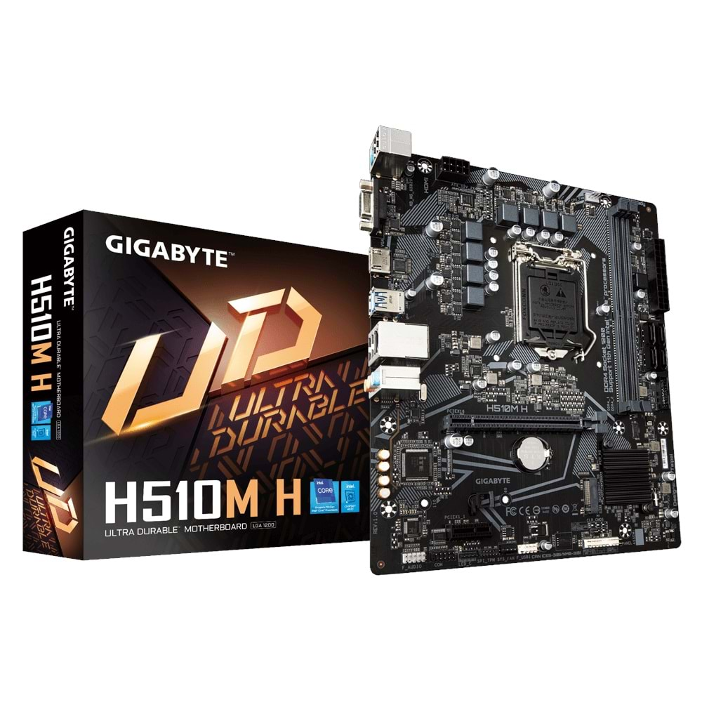 GIGABYTE H510M H UD Intel H510 Soket 1200 DDR4 3200MHz M.2 Anakart