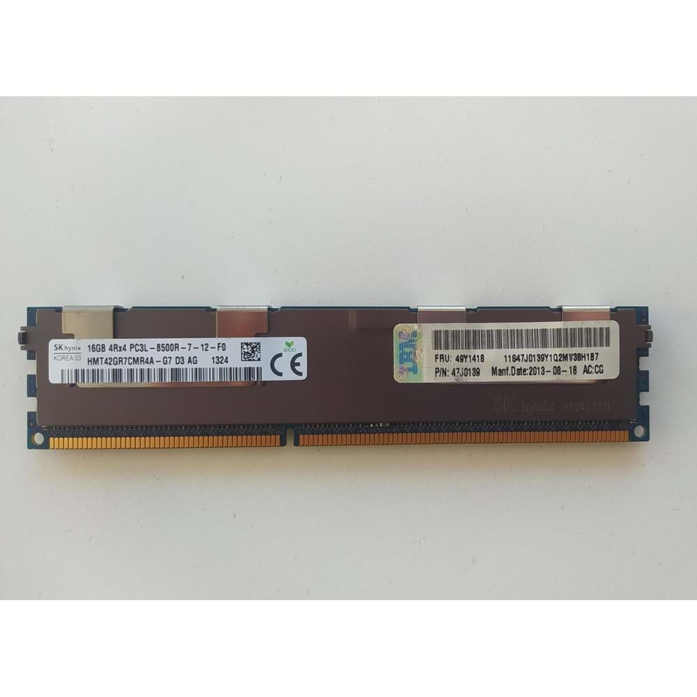 SKHYNİX/16GB DDR3/ 4RX4 PC3-8500R-07-12-F0/SERVER RAM