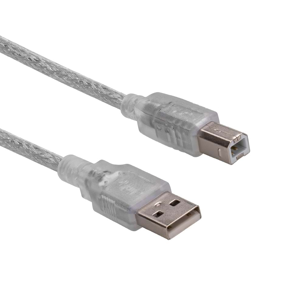 S-Link SL-U2015 USB 2.0 1.5M Şeffaf Yazıcı Kablosu