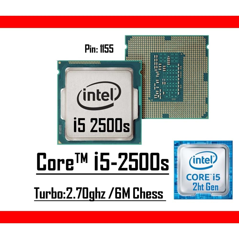 Intel® Core™ i5 2500s 2.70 Ghz 6mb Cache Lga 1155p Tray Masaüstü Bilgisayar İşlemci