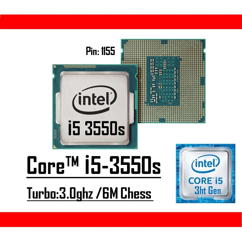 Intel® Core™ i5 3550s 3.00 Ghz 6mb Cache Lga 1155p Tray Masaüstü Bilgisayar İşlemci