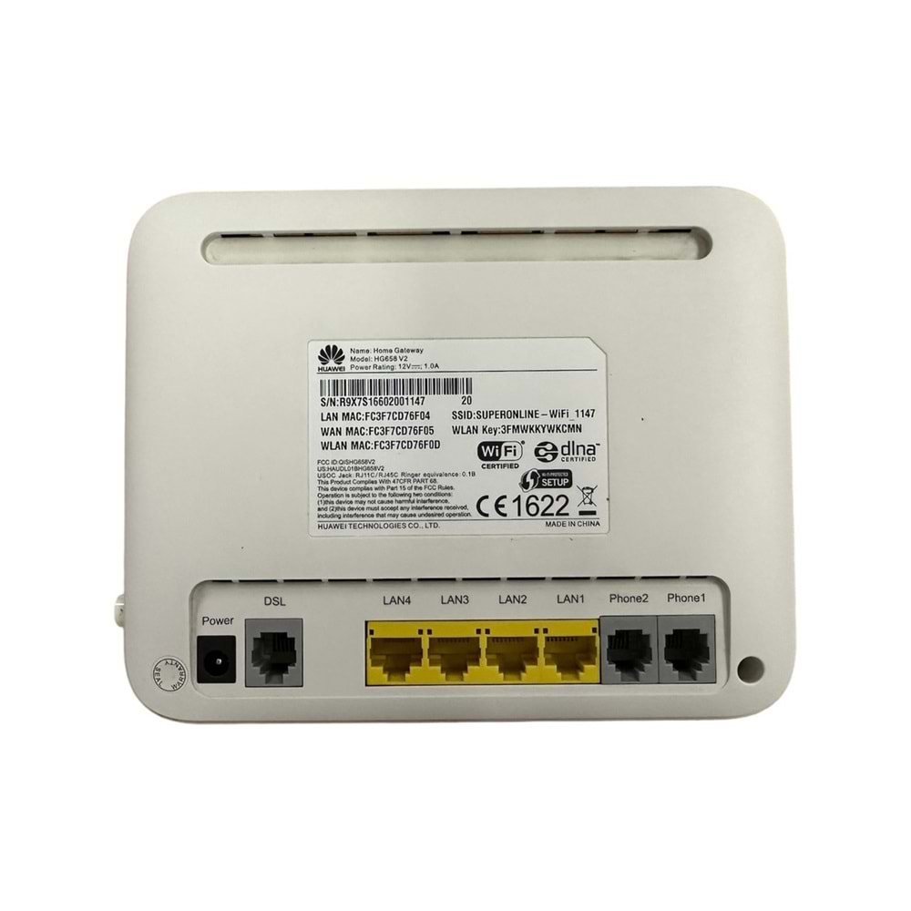 Huawei HG658 V2 VDSL/ADSL 4Port 300MBPS Modem (Yenilenmiş) 2 yıl Garantili
