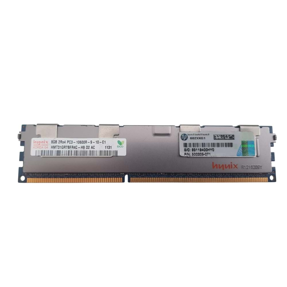 Hynix 8GB 2RX4 PC3-10600R-9-10-E1 ECC Server Ram
