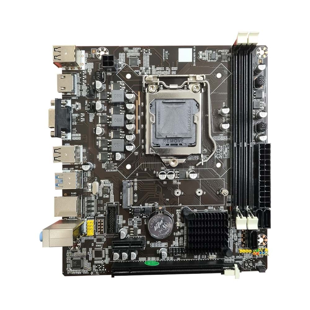 Turbox B75(H61) Sata,M2 Ddr3 1600MHz Usb 3.0 Vga Hdmi Ses G.Lan
