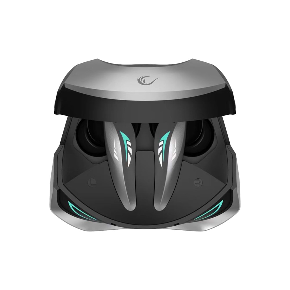 Rampage Clutch T01 Siyah/Gümüş 4 Mikrofonlu ENC+ANC Oyuncu Bluetooth V5.3 TWS Gerçek Kablosuz Kulaklık