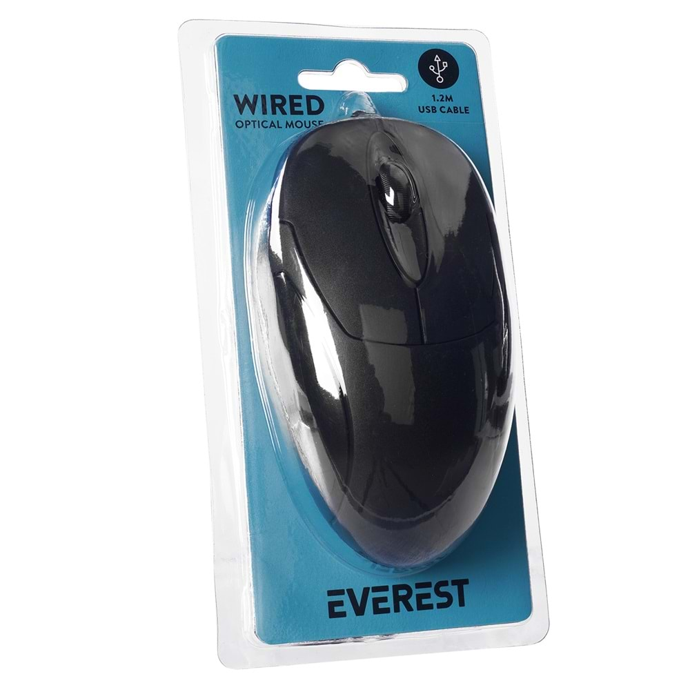 Everest SM-216 Usb Siyah 1200dpi Optik Mouse3