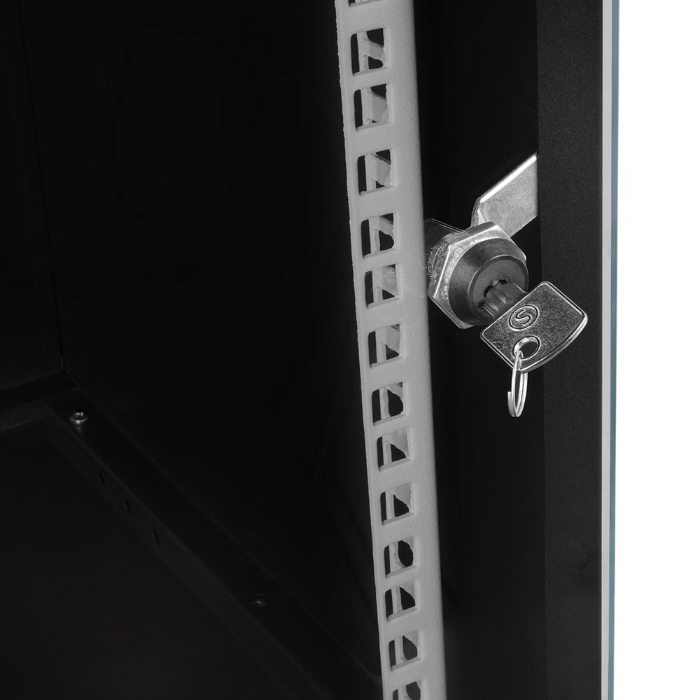 S-link SL-U12 Yeni Nesil 12U Soho Rack Kabin W 530mm D 400mm Siyah